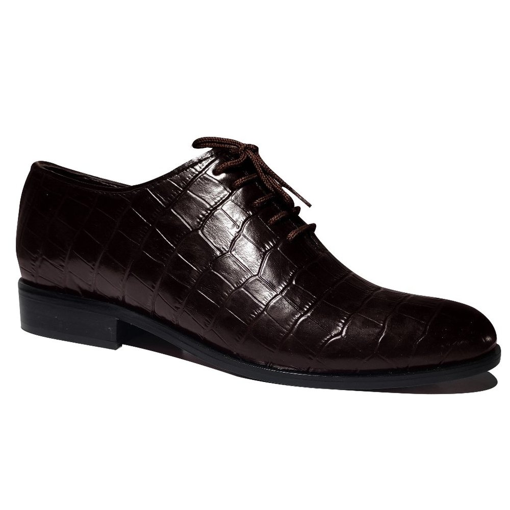 Bashwood Handmade Crocdile Style Oxford Shoes